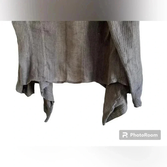 Eileen Fisher linen buttonless cardigan (00893) - Picture 4 of 9